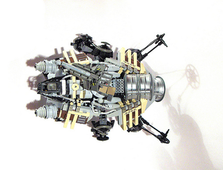 Illustration for article titled Steampunk LEGO Jabba Barge, Slave I and Other Amazing Steam Wars Models